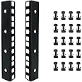 FMUSER 4U Rack Rails with M6 Rack Mount Screws and Cage Nuts Set for DIY Server and Network Switch Racks