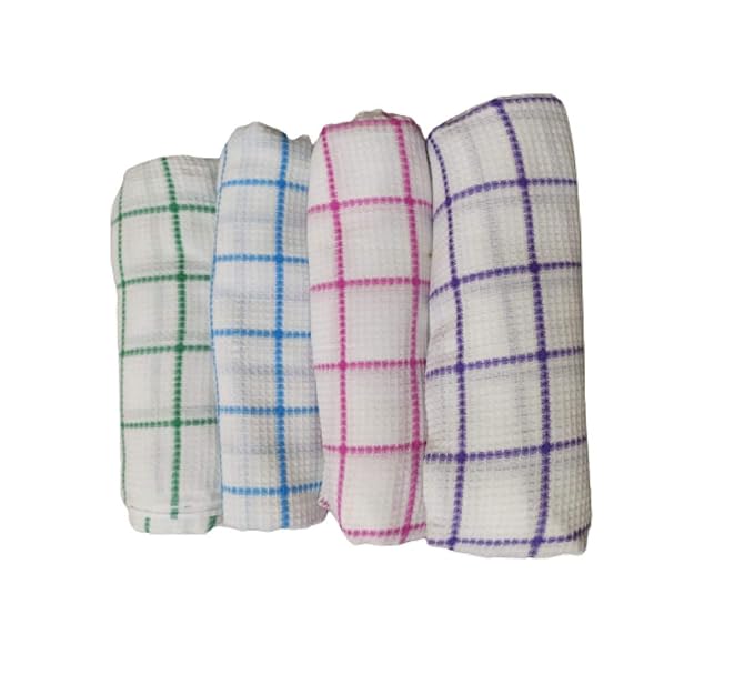 Khadi Cotton bath towels MultiWhite Checked Cotton Bath Towel (Size