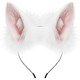 SMILETERNITY Animal Fox Wolf Ears Headbands Faux Fur Handmade Hairband for Halloween Party Hair Accessories