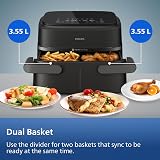 Philips Dual Basket Airfryer 1000 Series 7.1L RapidAir 10 Functions NA154/09 view 4