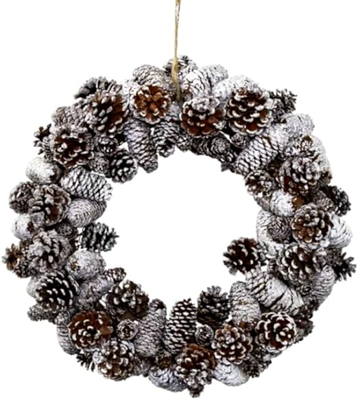 Coronas de Navidad sin Decorar y Coronas de Navidad Decoradas, 43 cm