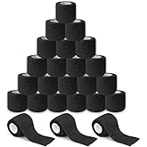 BISIBITA2 Sensi Wrap Grip Cover Sports Self Bandage Rolls 2-inch x 5-Yards 24pcs (Black)