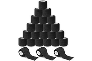 BISIBITA2 Sensi Wrap Grip Cover Sports Self Bandage Rolls 2-inch x 5-Yards 24pcs (Black)