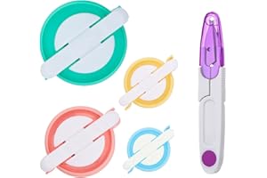 Pompom Makers of 4 Sizes, JOERSH 5 PCS Pompom Maker Kit Tool Set for Fluff Ball Weave DIY Wool Yarn Knitting, Come with Portable Cutter Scissors