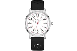 RioFoior Nurse Watches for Nurses,Nursing Students,Medical Professionals,Doctors,with Variety Colors,Second Hand and 24 Hour,Soft Breathable Colour Silicone Band.Easy to Read Waterproof Watch.