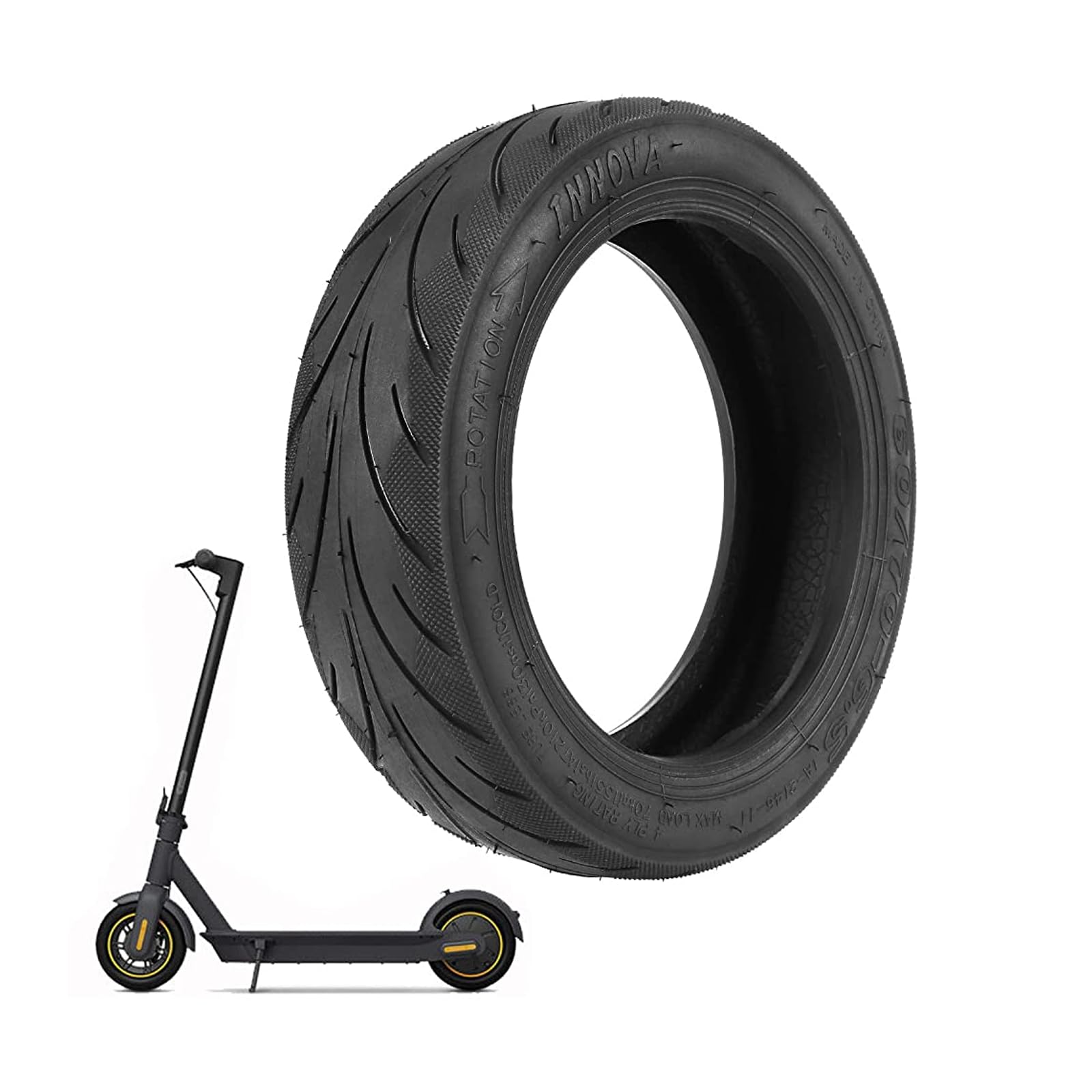HYGJ Tubeless Scooter Tyre for Ninebot Segway Max G30 Electric Scooter, 60/70-6.5, Black, 23x6.5-23cm, 1 x Tyre