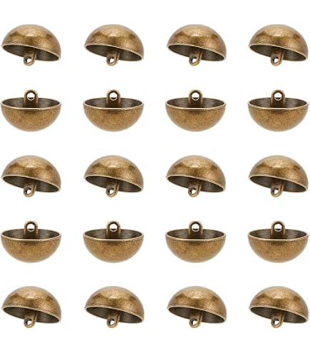 Xucus 100pcs 10mm Metal Alloy Buttons – Dome Mushroom Shank Sewing Buttons, Black Nickel