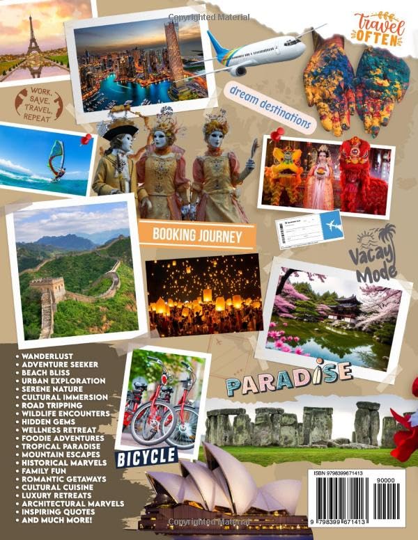 Travel Vision Board Clip Art Book: Explore the World and Inspire Your Wanderlust with an Enchanting Collection of 350+ Images, Words & Quotes (Vision Board Supplies)