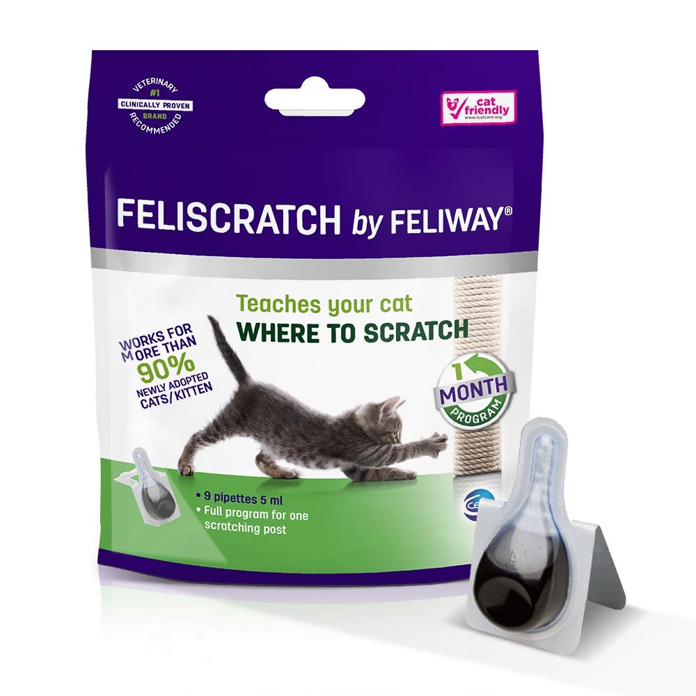 FELISCRATCH by FELIWAY, teaching cats where to scratch and helping them