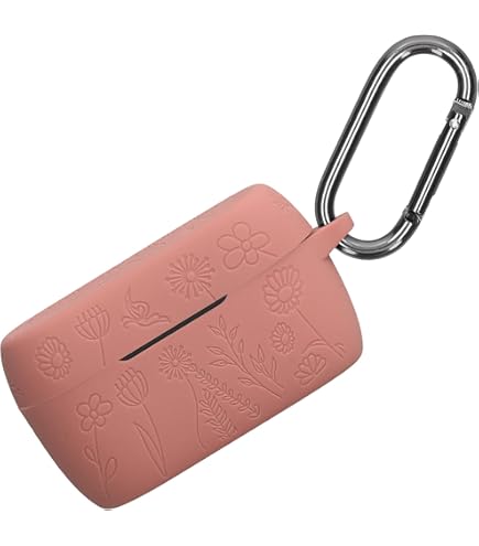 Aotao Silicone Case For Jabra Elite 75t & Jabra Elite Active 75t, Soft And Flexible, Scratch/Shock Resistant Cover With Carabiner For Jabra 75t Earbuds (Elite 75t, Navy Blue