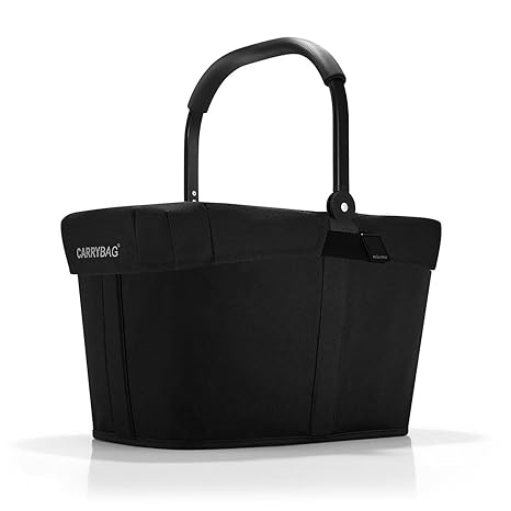 Reisenthel carrybag Frame Black Henkelkorb Einkaufskorb Schwarz + Cover Schwarz