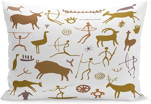 Amazon Com Semtomn Throw Pillow Covers Painting Cave Drawings