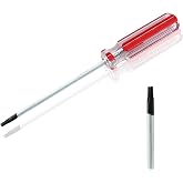 Kyuionty T8 Torx Screwdriver 75mm(3 Inch) Long Magnetic Tip | 6 Point Star Screwdriver for Game Controllers, Electronics Device Toy Repair, Red Non-Slip Handle