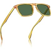 CARFIA Retro Polarized Sunglasses for Men UV Protection Hand-crafted Acetate Frame Fashion Cool Sun Glasses CA53572