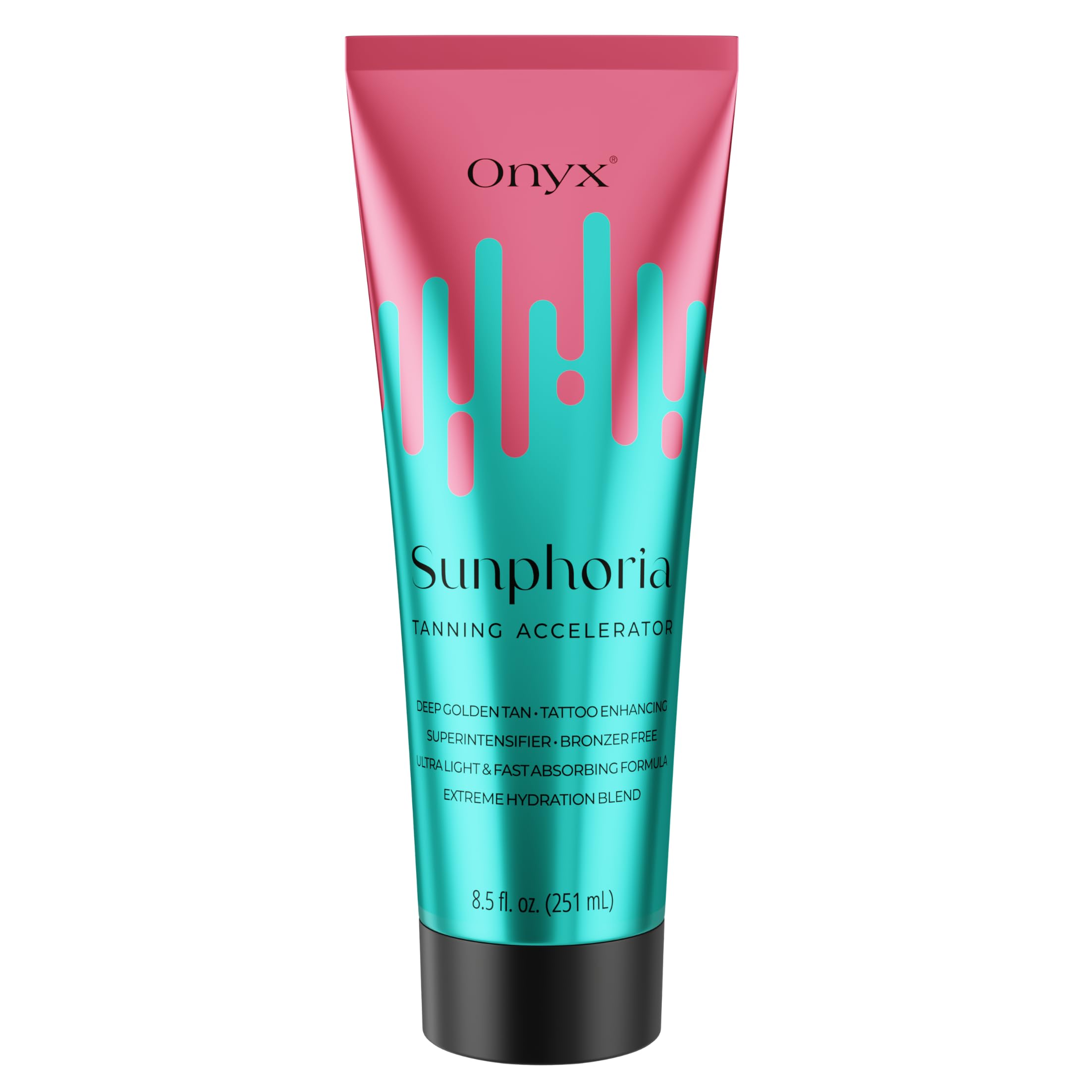 Onyx Sunphoria Tanning Accelerator | Hydrating Sunbed Cream for Deep Golden Results | Gradual Indoor & Outdoor Tan Enhancer | Smooth Streak-Free Finish with Long-Lasting Skin Moisturising