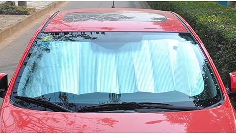 Amazon Co Jp 車フロントガラスサンシェード 折り畳み式の反射型ウィンドウカバーサンプロテクションキャッチー車のフロントガラスフロントカバー両面アルミ箔シルバー 130 60センチメートル ホーム キッチン