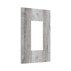 Rustic Grey Wood Shiplap 1 Gang Rocker Light Switch