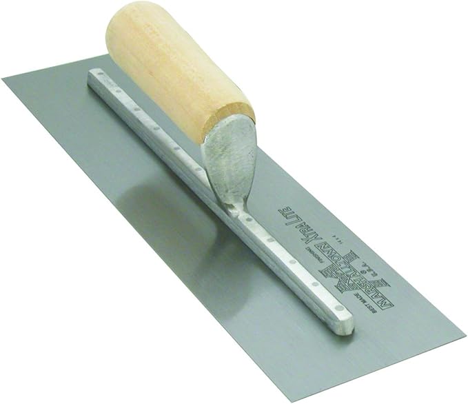 Concrete Finishing Trowel 14 X 3 Straight Wood Handle Hand Trowels