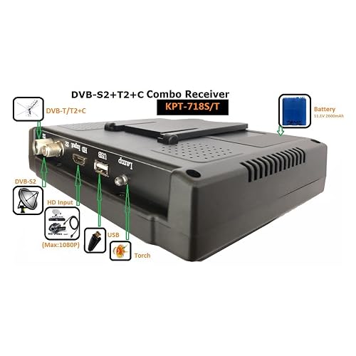 Cercatore Di Satellite KPT-718ST DVB-S2/T2/C Con Schermo LCD E Batteria Integrata