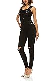 TwiinSisters Women's Distressed Stretch Twill