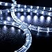 WYZworks 288LEDs, 25ft LED 3/8” Cool White Rope Light, Connectable Outdoor Permanent Waterproof Accent Exterior Lighting, Flexible Clear PVC, ETL Certified, Holiday, Backyard Patio, Home, Decor