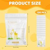 Partideal 120 Pcs 150ml Breast Milk Storage Bags with Zipper Seal view 2