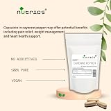 Nutrics Capsaicin 550mg Cayenne Pepper 180 Vegan Capsules 2 Month Supply view 5