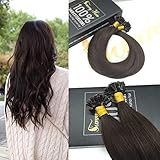 Sunny 18inch #2 Darkest Brown Pre Bonded Hair Extensions 1g/s Remy Straight Human Hair U Tip Extensions Total 50g
