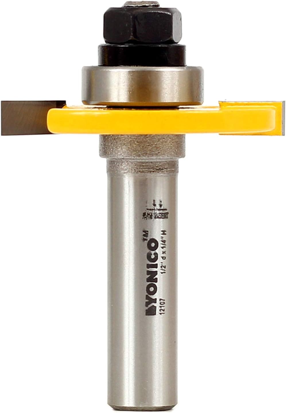 Yonico 12107 1/4-Inch Slotting Cutter Router Bit 1/2-Inch Shank, 1/4" x 9/16"