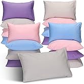 Kigley 16 Pcs Mini Pillow 14" x 9" Small Pillows for Sleeping Daycare Travel Nap Time Neck Lumbar(Light Colors)