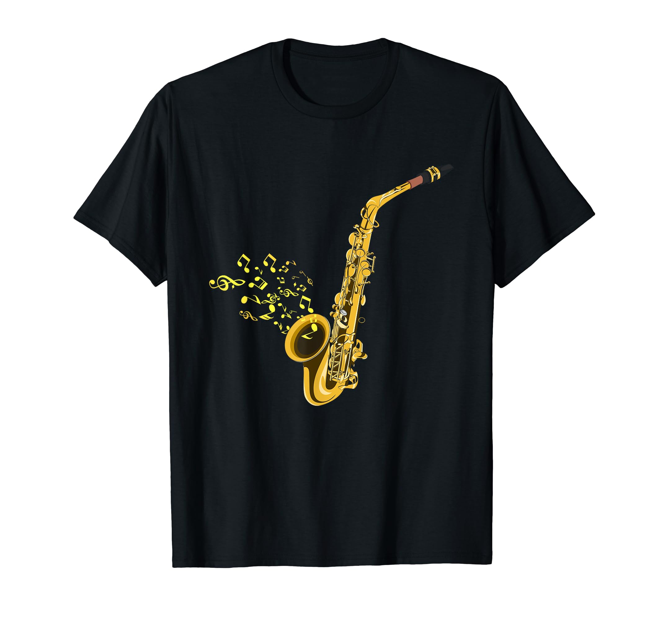 Saxophonist Jazz Musician Sax Player Music Notes Saxophone T-Shirt