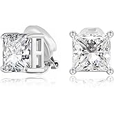 FAMARINE CZ Clip on Earrings for Women Clip Earring Non-pierced Earrings
