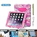 iPad Air Case,iPad 5 Case,ACEGUARDER®[Heavy Duty]iPad Case,Three Layer Armor Defender And Full Body Protective Case With Kickstand And Screen Protector for Apple iPad Air(iPad 5)(Pink camo/Pink)