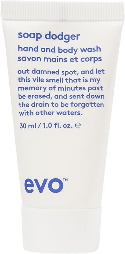 EVO Soap Dodger Moisturising Body Wash 30ml Travel Size Vegan Sulphate-Free