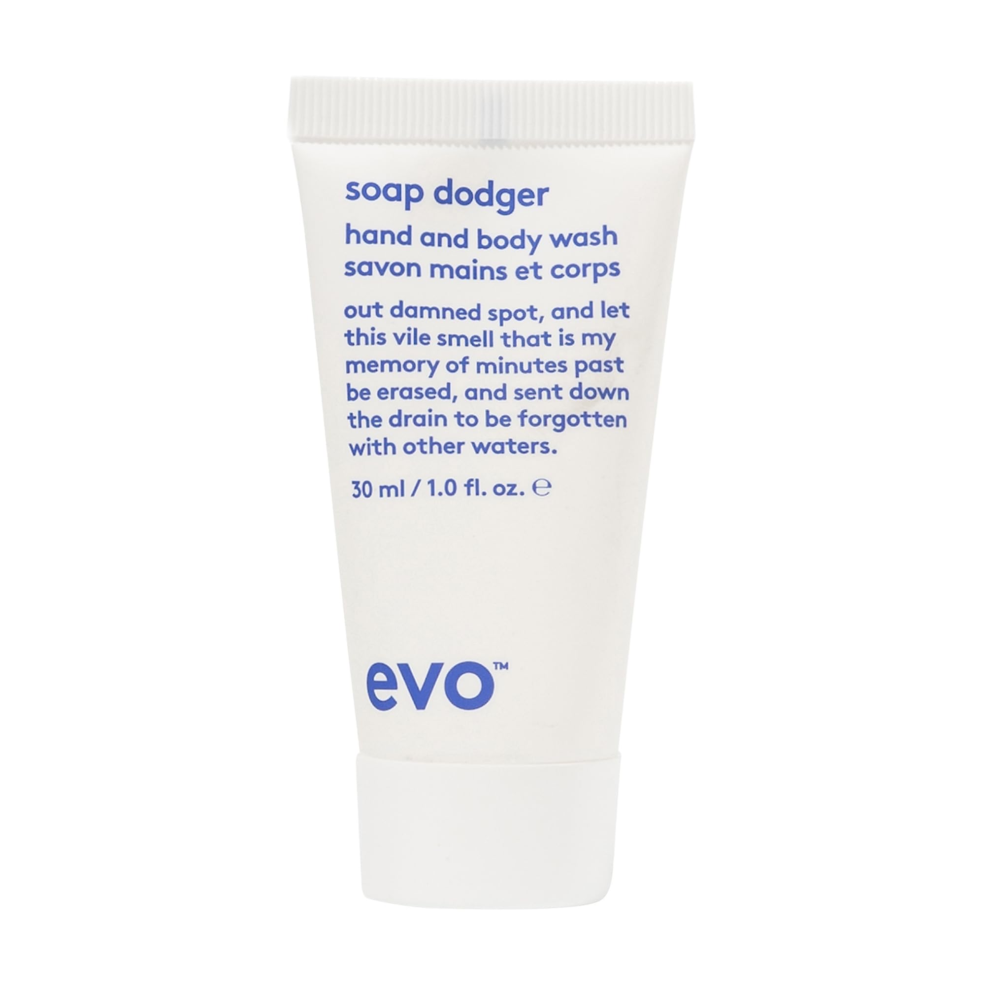 Evo Soap Dodger Moisturising Body Wash for All/Sensitive Skin Types - Vegan & Sulphate-Free Shower Gel for Men & Women - 30 mL, Travel Size