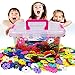 DECORA 500 Pieces Durable Brain Flakes Educational Toys Set Interlocking Plastic Discs -Imaginative and Educational Building Blocks for Preschool Kids Boys and Girls