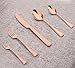 Rose Gold Silverware Set, Onlycooker 20 Pieces Flatware Cutlery Utensils Sets 18/0 Stainless Steel Dinnerware Service for 4 Include Knife Fork Spoon for Kitchen Dishwasher Safe (Mirror Polished)
