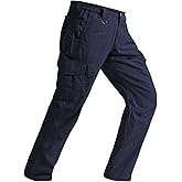 SPOSULEI Mens Tactical Pants Ripstop Cargo Work Pants with 9 Pockets Water Resistant Breathable Hiking Construction Pants