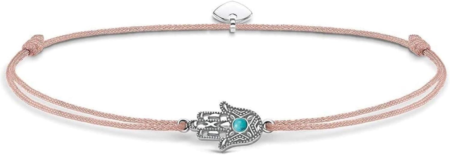Thomas Sabo Women Anklet Little Secret Hand of Fatima 925 Sterling Silver LSAK001-504-19-L27v, Multicolour, 19,00 - 38,00 cm