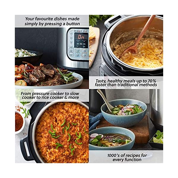 Instant Pot DUO 60 Duo 7-in-1 Smart Cooker, 5.7L - Pressure Cooker, Slow Cooker, Rice Cooker, Sauté Pan, Yoghurt Maker…