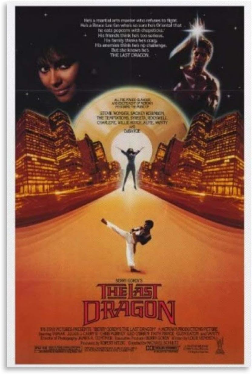 SGGB The Last Dragon Poster Movie Canvas Art Poster and Wall Art Picture Print Modern Family Bedroom Decor Posters 24x36inch(60x90cm)