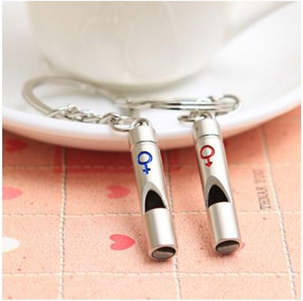 Amazon Co Jp ラブ ホイッスル 笛 カップル ペアキーホルダー キーリング スマホピアス ピンク ブルー お手入れクロス セット ギフトボックス入り Lh507 シューズ バッグ