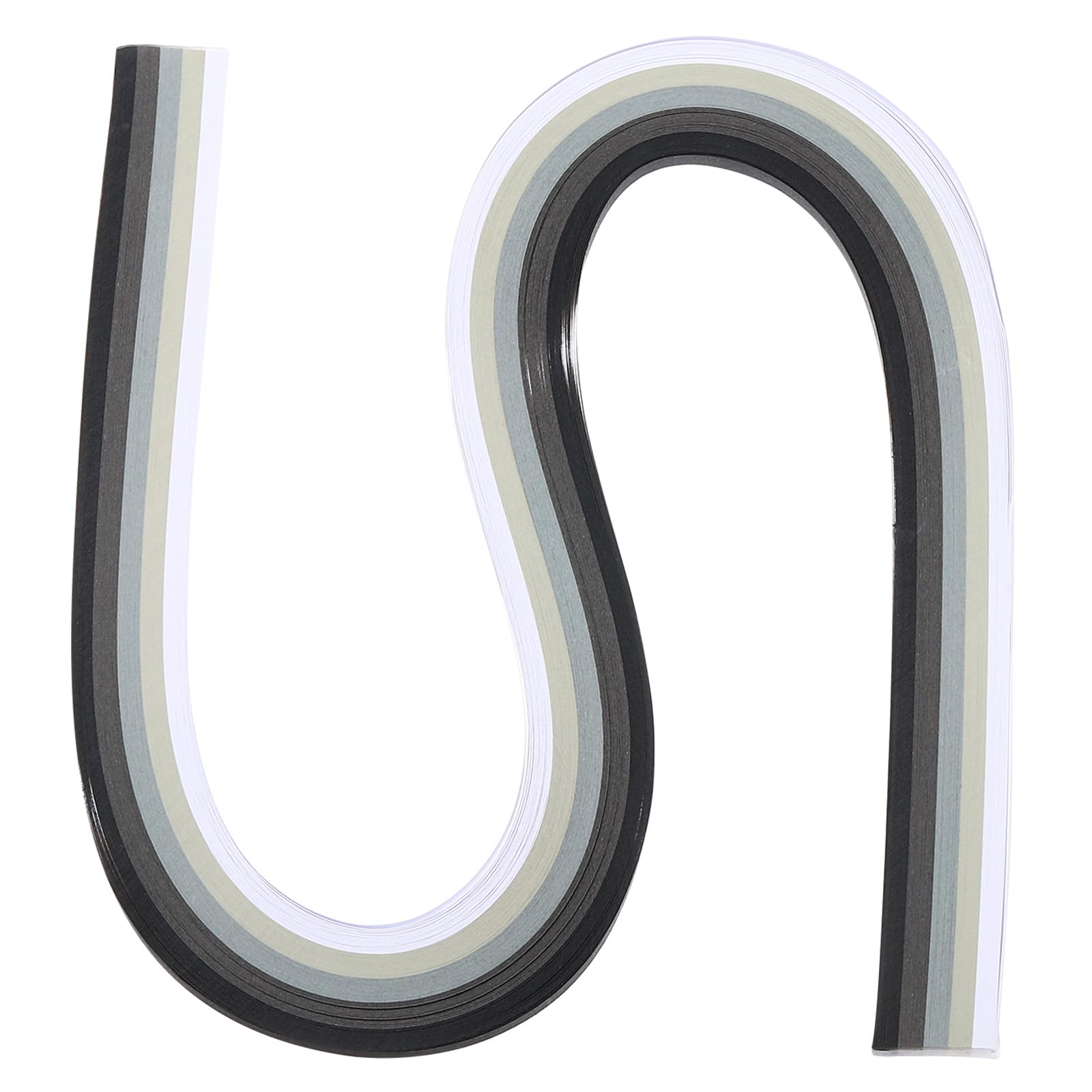 PATIKIL 540 x 10mm Rainbow Quilling Strips Paper,120 Pcs Origami Paper Quilling Strip for Art DIY Hand Craft Christmas, Gradient Black White — image 1