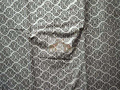 Block Print Fabric Indian Cotton Printed Fabric Soft Voile Whight Fabric Indian Designer Jaipuri Fabric