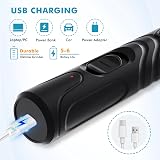 ETENTOUS Dog Nail Grinder Silent LED Light 2 Speed Pet Trimmer Black view 8
