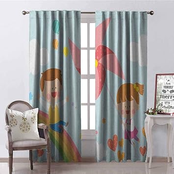 Amazon Com Gloria Johnson Pinwheel 99 Blackout Curtains Children