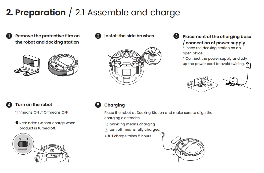 OKP Life K2 Robot Vacuum Cleaner 1800 mAh, Blue