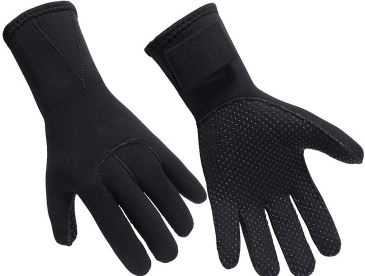 3MM Neoprene Diving Gloves Non Slip Wetsuit Five Fingers Gloves Women Men Warm Winter Water Sport Gloves for Snorkeling Paddling Swimming Surfing Sailing Kayaking Canoeing Spearfishing Skiing : Sports & Outdoors