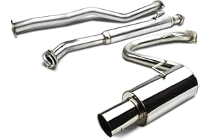 DNA MOTORING CBE-STC04-T2 Stainless Steel Cat Back Exhaust System [Compatible with 04-10 Scion tC Coupe 2.4L]