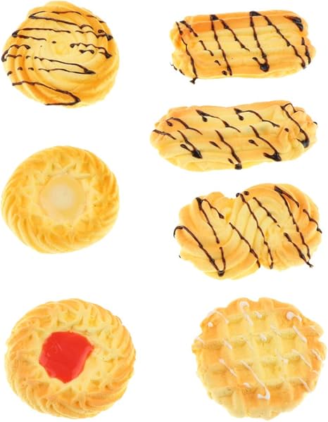 Amazon 食品サンプル お菓子 クッキー ビスケット模型 ディスプレイ デザート 置物 イエロービスケット 置物 オブジェ オンライン通販